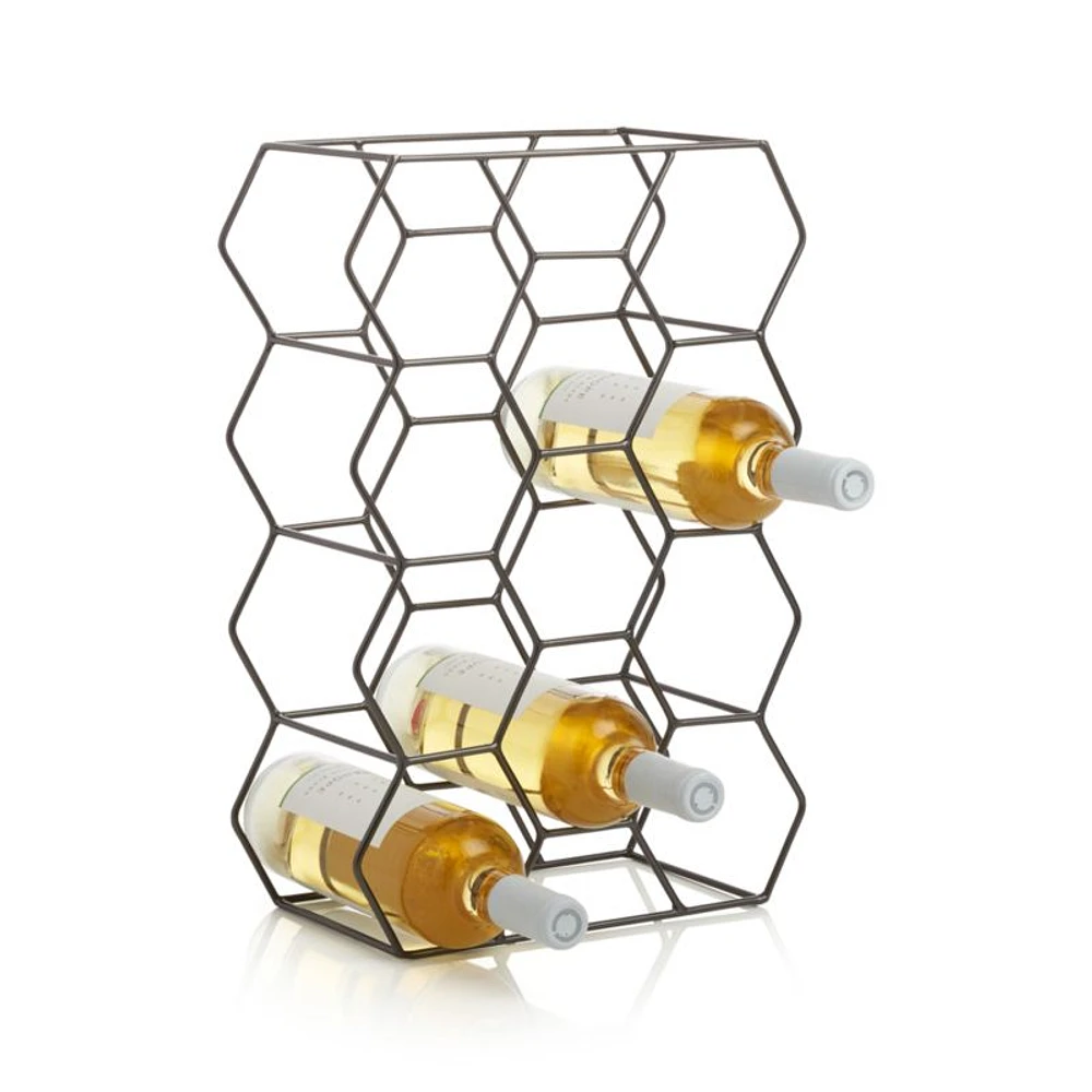 11-Bottle Graphite Wine Rack