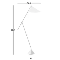 Avant Metal Articulating Floor Lamp with Fabric Shade 76"