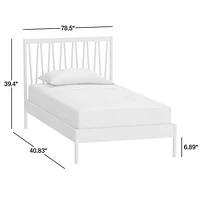 Classic Laurel Green Wood Kids Twin Bed