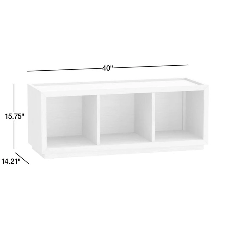 Cade Deep Brown Wood 3-Cube Stackable Bookcase