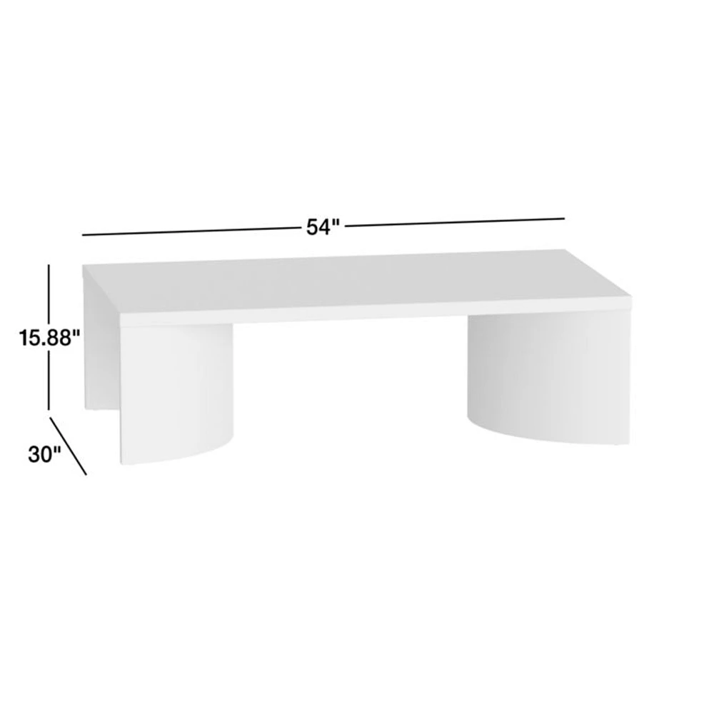 Virage Light Brown Oak Wood 54" Rectangular Coffee Table