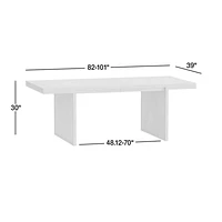 Pierre 82-101" Light Brown Oak Wood Extendable Dining Table