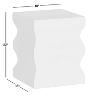Onda Whitewashed Oak Wood Side Table