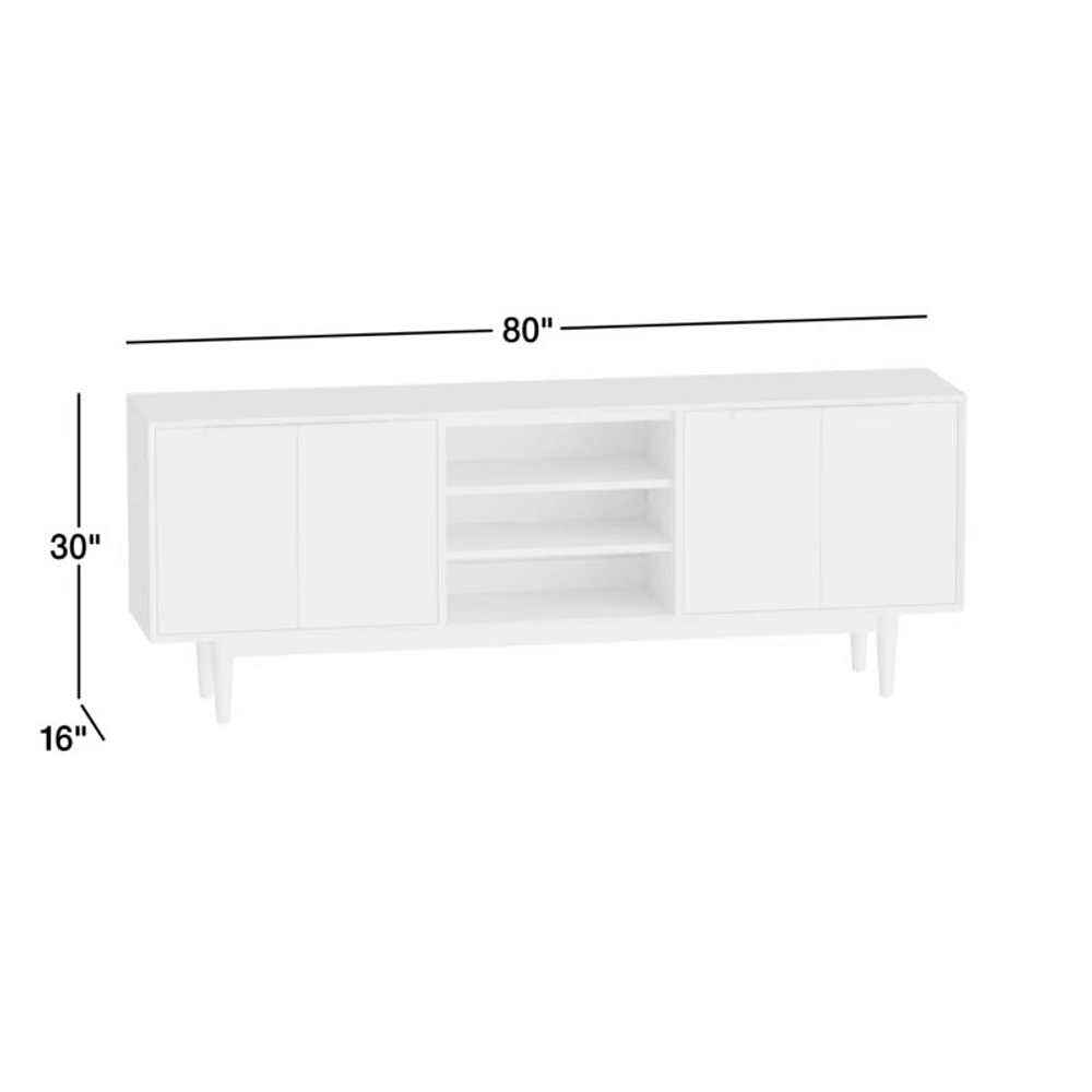 Tate 80" Walnut Storage Media Console