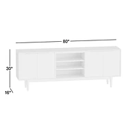 Tate 80" Walnut Storage Media Console
