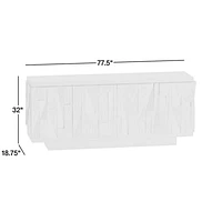 Gerhard 77.5" Black Wood and Resin Storage Media Console