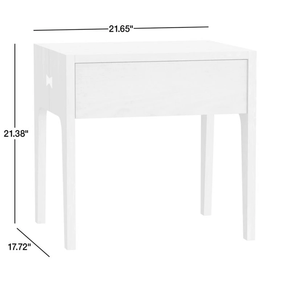 Nova Indigo Dyed Ash Wood Kids Nightstand with Drawer
