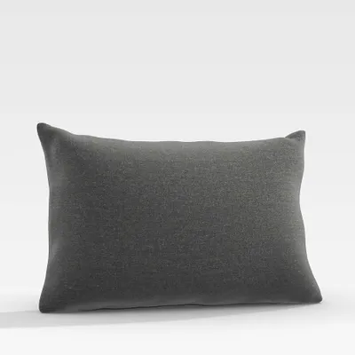 Sunbrella ® Charcoal Outdoor Lumbar Pillow