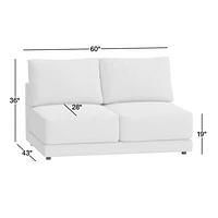 Gather Deep Armless Loveseat