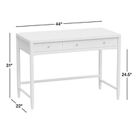 Hampshire Cozy Grey Wood 2-Drawer Kids Desk