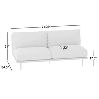 Wells Leather Armless Sofa