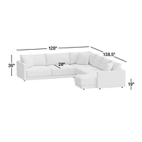 Gather Deep 4-Piece L-Shaped Sectional Sofa
