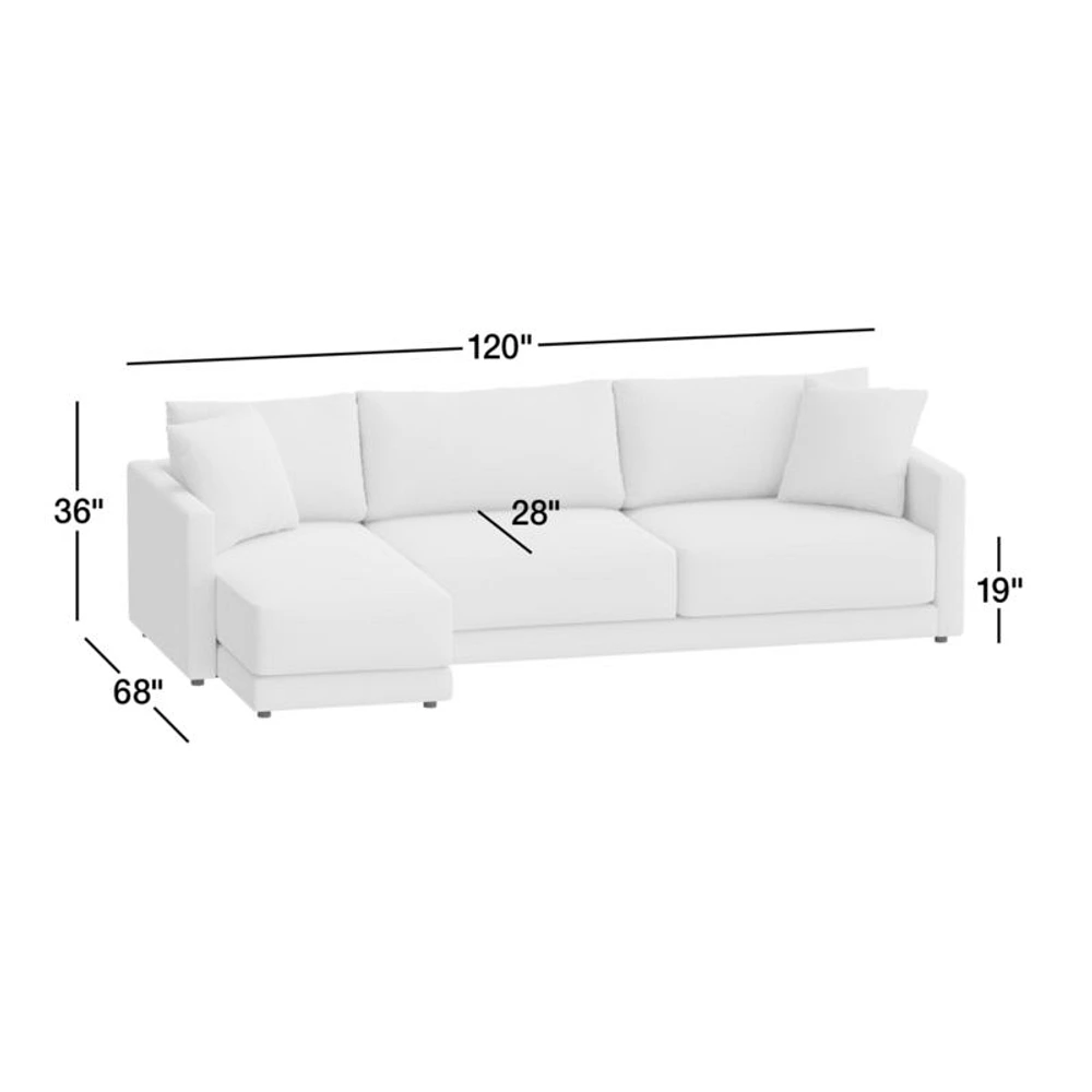 Gather Deep 2-Piece Left-Arm Chaise Sectional Sofa