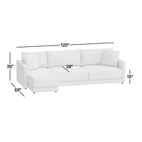 Gather Deep 2-Piece Left-Arm Chaise Sectional Sofa