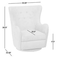 Embrace Chocolate Brown Velvet Swivel Glider Nursery Chair by Jeremiah Brent