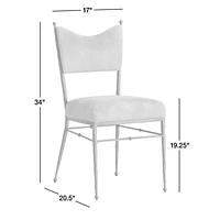 Rodin Ochre Velvet Dining Side Chair by Athena Calderone