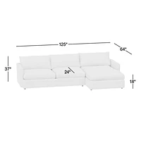 Lounge 2-Piece Sectional Sofa with Right-Arm Chaise
