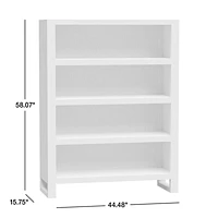 Gemini Tall 4-Shelf Wood Kids Bookcase