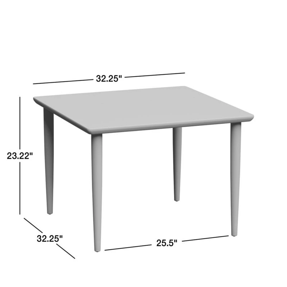 Hampshire White Wood Square Kids Play Table