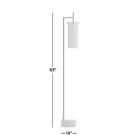 Coquina Brass Floor Lamp with Marble Base 63"
