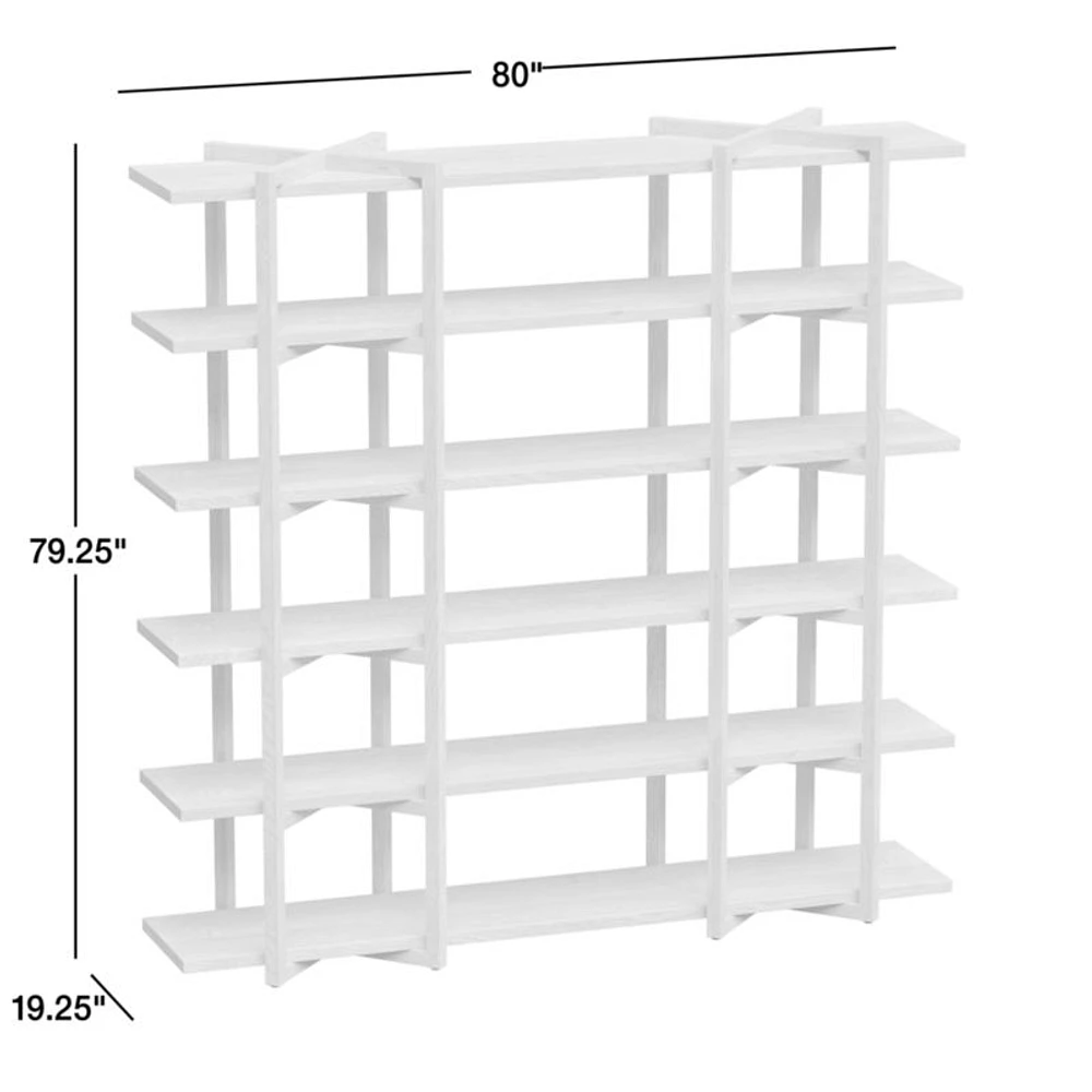 Thomas Barley Oak Wood Wide Open Bookcase/Room Divider