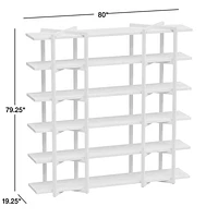 Thomas Barley Oak Wood Wide Open Bookcase/Room Divider