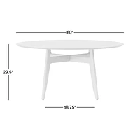 Tate 60" Walnut Wood Round Dining Table