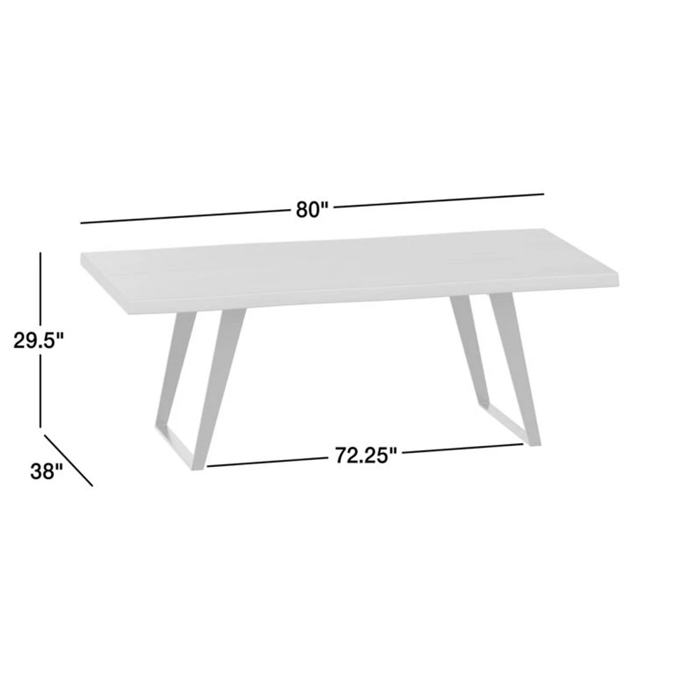 Yukon 80" Black-Brown Live Edge Wood Dining Table