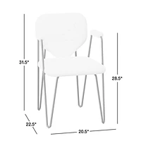 Apres Shearling Dining Arm Chair