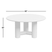 Henrik 60" Natural Oak Wood Round Dining Table