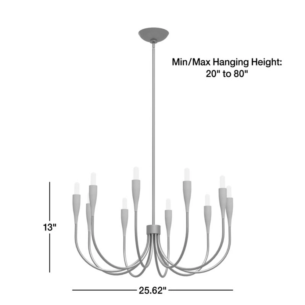 Iiona Small Black Candelabra Chandelier Light