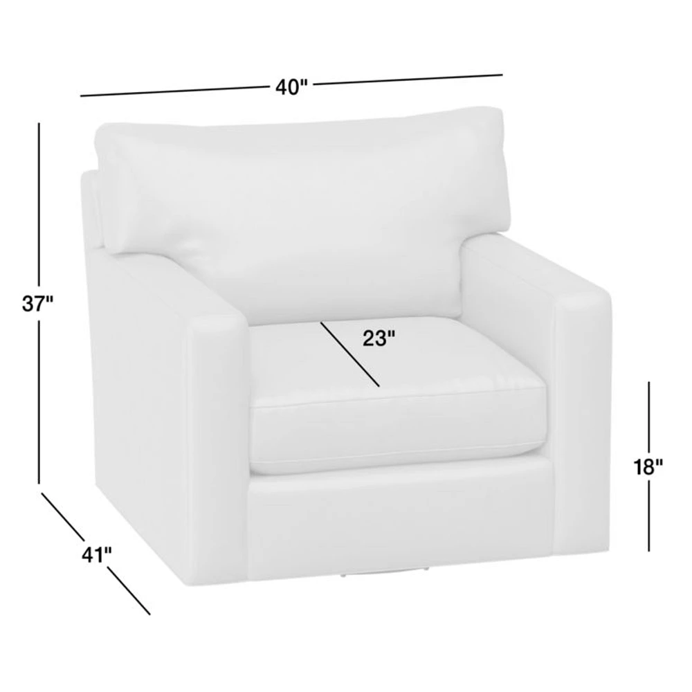 Axis 40" Leather Swivel Chair