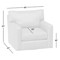 Axis 40" Leather Swivel Chair