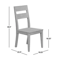 Basque Charcoal Grey Wood Dining Side Chair