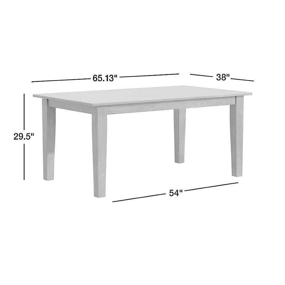 Basque 82"-118" Charcoal Grey Wood Extendable Rectangular Dining Table
