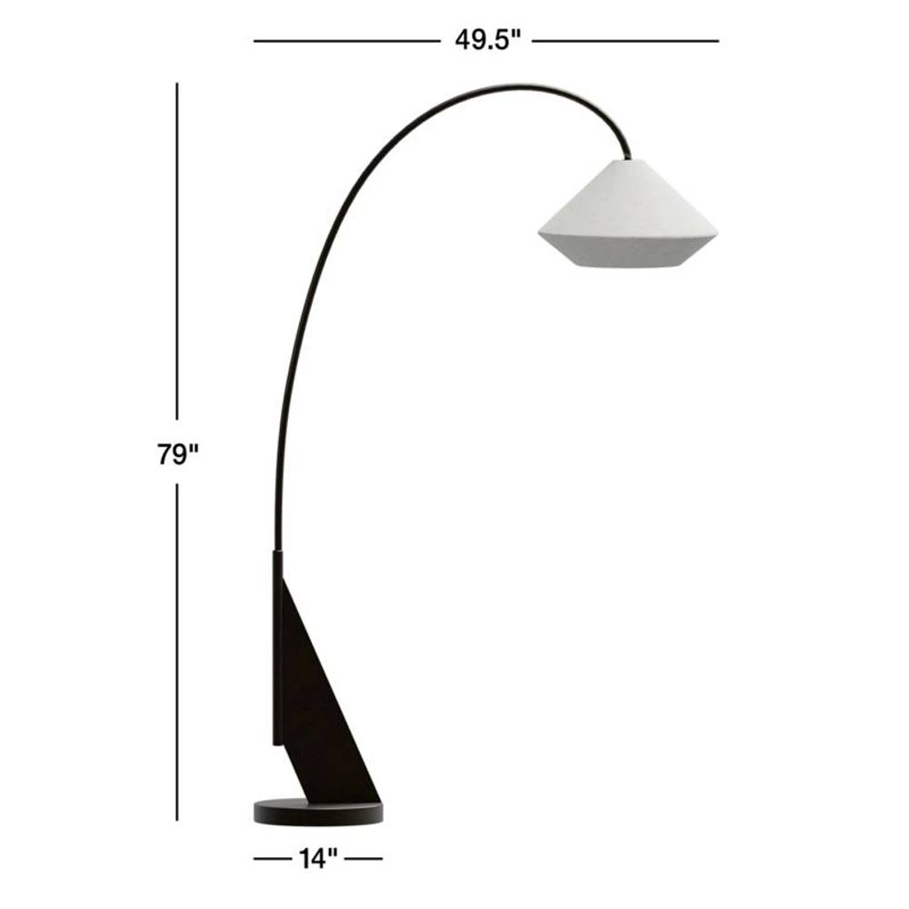Avenir Dark Bronze Metal Arc Floor Lamp 79"