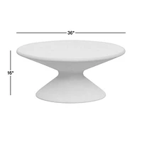 Posada 36" Grey Round Concrete Outdoor Coffee Table