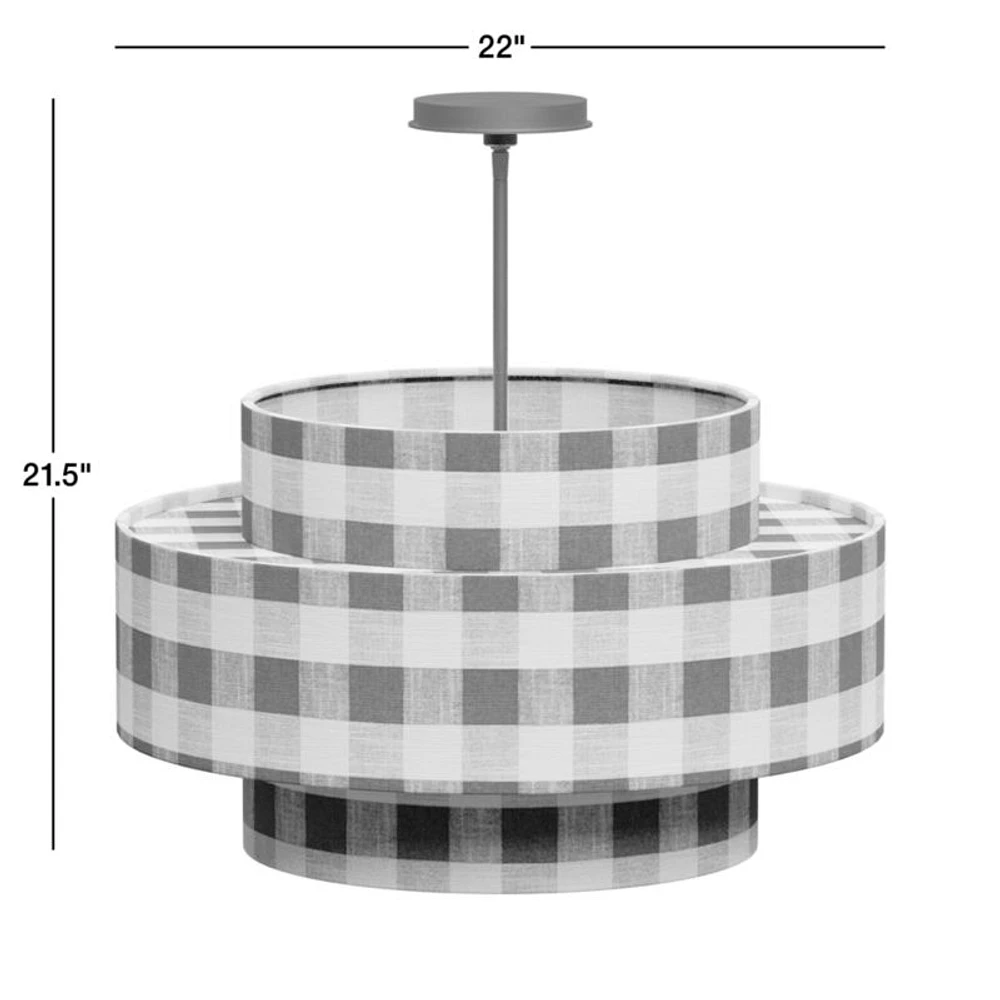 Reese Cane 22" Kids Semi-Flush Mount Ceiling Light