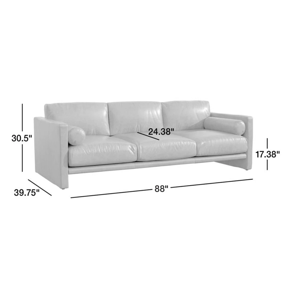 Aviator Leather Sofa 88