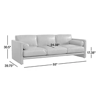 Aviator Leather Sofa 88
