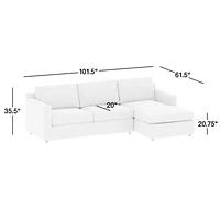 Barrett II 2-Piece Right-Arm Chaise Sectional Sofa