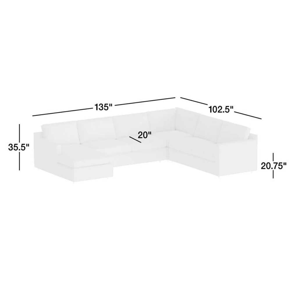 Barrett II 4-Piece Left Arm Chaise Sectional Sofa