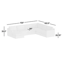 Barrett II 4-Piece Left Arm Chaise Sectional Sofa