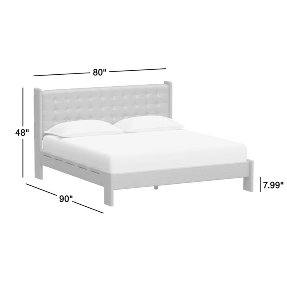 Luton Terra Brown Ash Wood King Bed