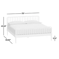 Jenny Lind Maple Wood Spindle King Bed