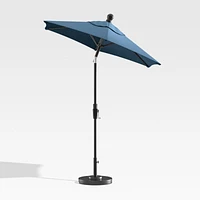 6' Round Sunbrella ® Sapphire Outdoor Patio Umbrella with Tilt Black Frame