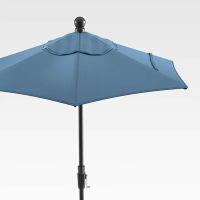 6' Round Sunbrella ® Sapphire Outdoor Patio Umbrella with Tilt Black Frame
