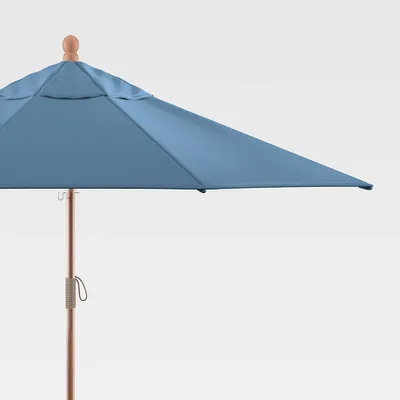 9' Round Sunbrella ® Sapphire Outdoor Patio Umbrella with Eucalyptus Frame