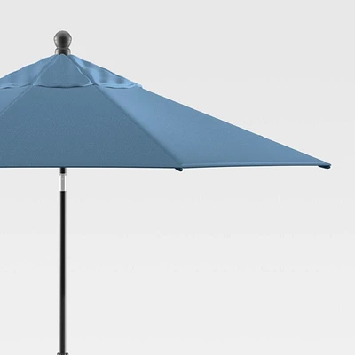 9' Round Sunbrella ® Sapphire Outdoor Patio Umbrella with Black Frame