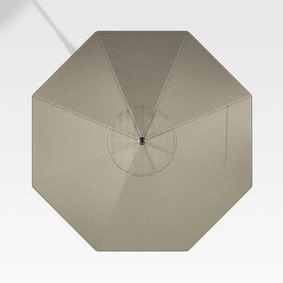 9' Round Sunbrella ® Stone Outdoor Patio Umbrella Canopy